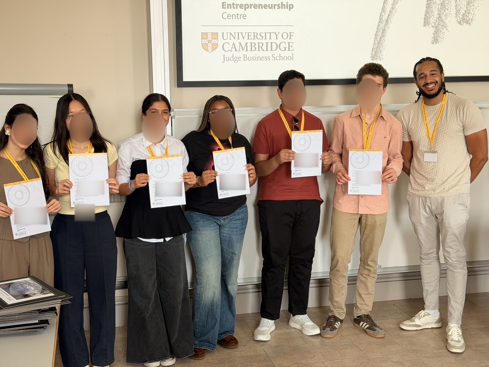 An Ignite Young Minds programme group with participant identities obscured for privacy